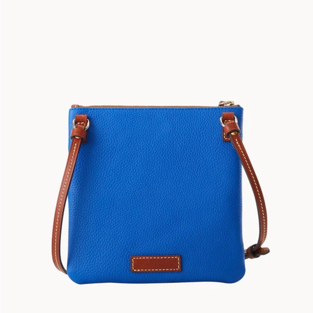 Dooney & Bourke NY Giants Triple Zip Pebbled Leather Crossbody Blue NWT $278 - Picture 5 of 9
